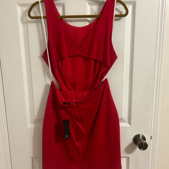 {LULUS} Undeniable Attraction Red Cutout Bodycon Mini Dress NWT - Picture 7 of 15